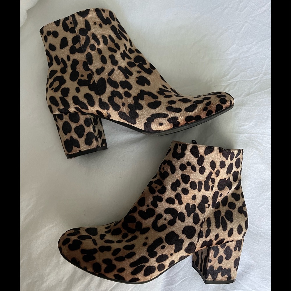 A New Day Velvet Leopard Booties